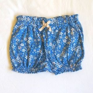 first impressions blue floral cotton bubble shorts 4T toddler girls